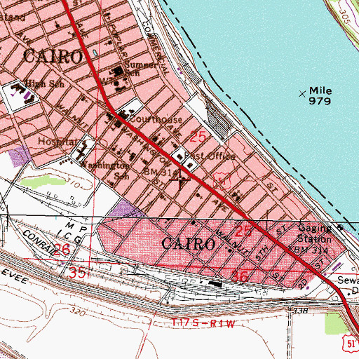 Topographic Map of Saint Michaels Academy, IL