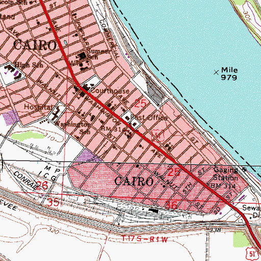 Topographic Map of Saint Michaels Church, IL
