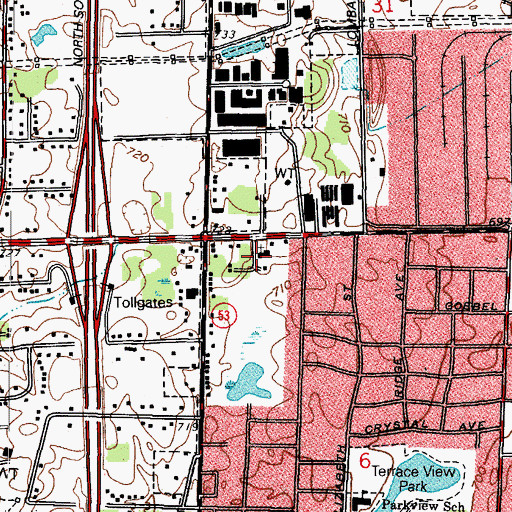 Topographic Map of Assembly of God Church of Lombard, IL