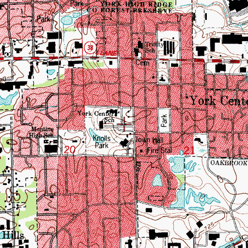 Topographic Map of Fellowship Reformed Church, IL