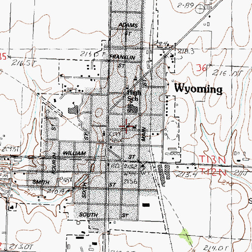 Topographic Map of Saint Dominic Church, IL