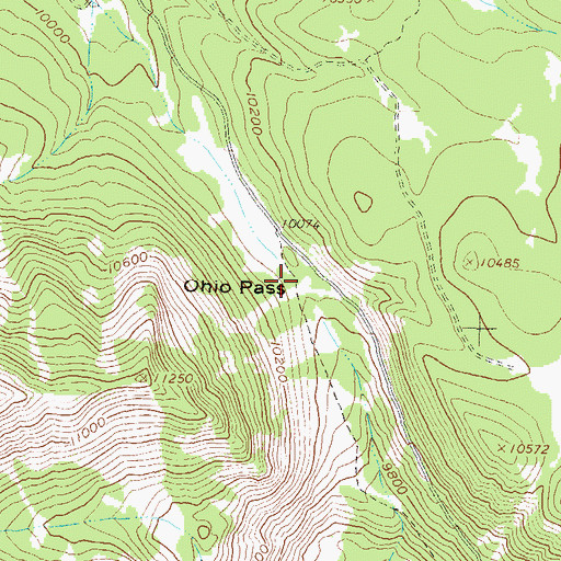 Topographic Map of Ohio Pass, CO