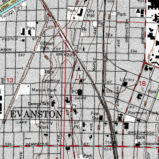 Topographic Map of The Mission Covenant Church, IL