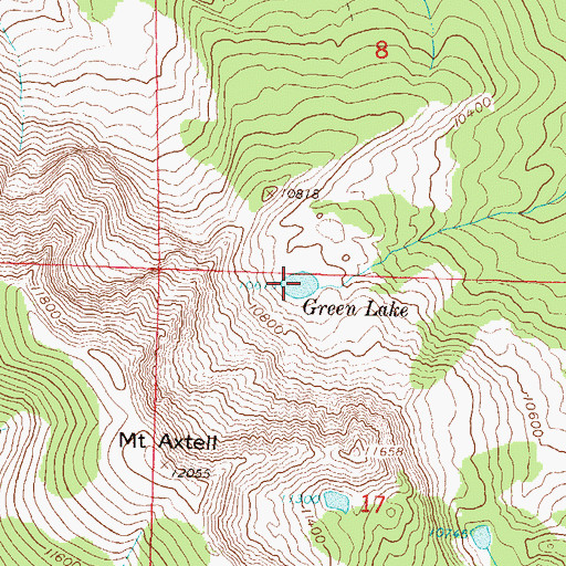 Topographic Map of Green Lake, CO