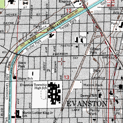 Topographic Map of Apostolic Faith Church, IL