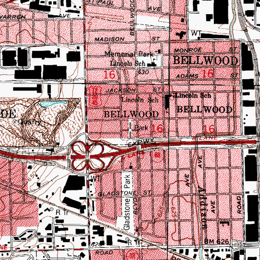 Topographic Map of Cerran Park, IL