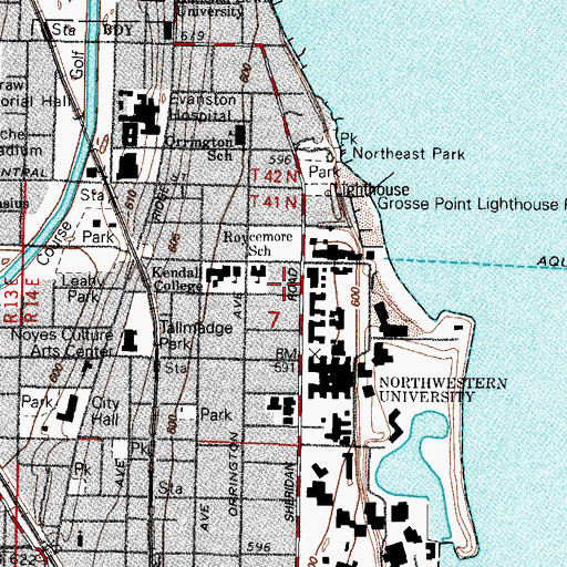 Topographic Map of Elder Hall, IL
