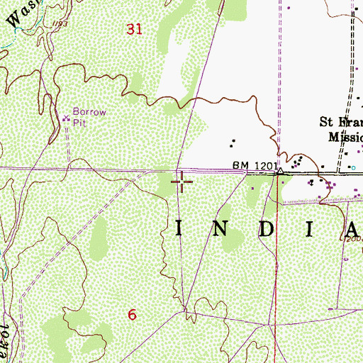 Topographic Map of Ak-Chin Village, AZ
