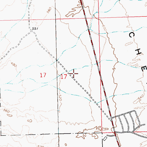 Topographic Map of Desert Hills, AZ