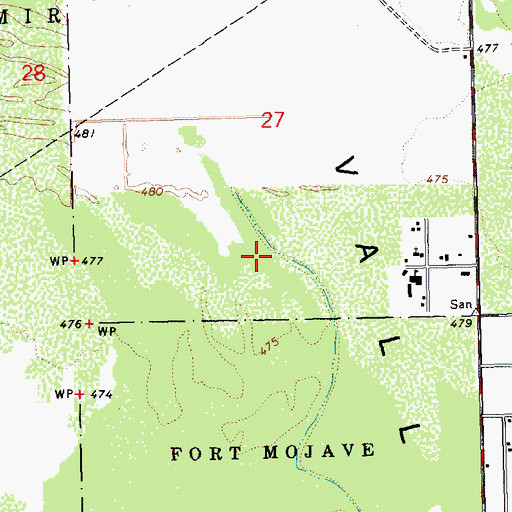 Topographic Map of Willow Valley, AZ