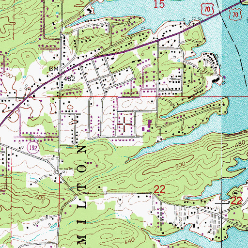 Topographic Map of Rockwell, AR