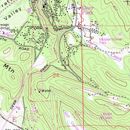 Topographic Map of Deer Park, CA