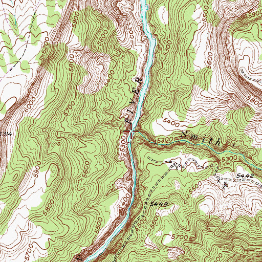 Topographic Map of Smith Fork, CO