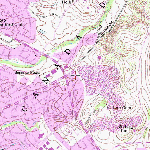 Topographic Map of El Toro, CA