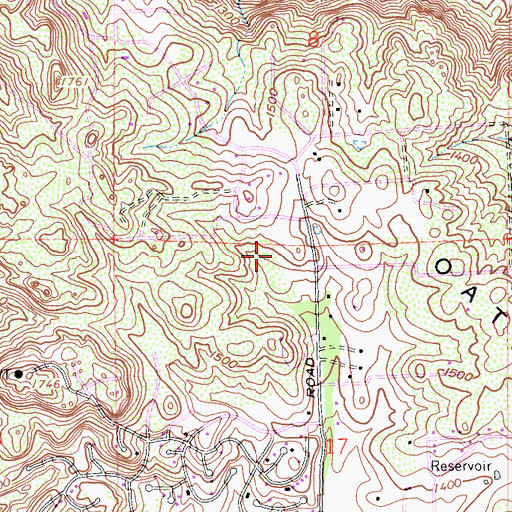 Topographic Map of Hidden Meadows, CA