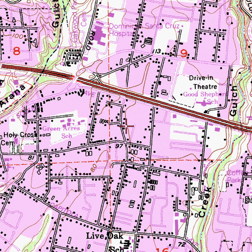 Topographic Map of Live Oak, CA