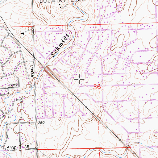 Topographic Map of Madera Acres, CA