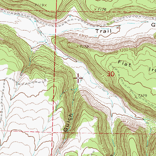 Topographic Map of Coal Bank Gulch, CO