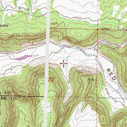 Topographic Map of Parvin Gulch, CO