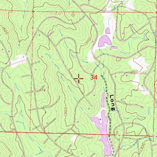 Topographic Map of Yosemite Lakes, CA