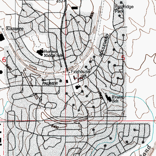 Topographic Map of Cimarron Hills, CO