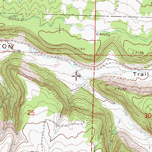 Topographic Map of Trail Gulch, CO