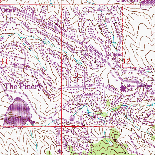 Topographic Map of The Pinery, CO