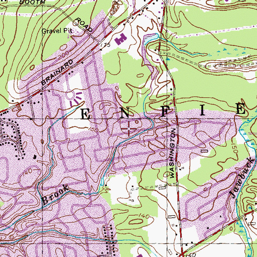 Topographic Map of Sherwood Manor, CT