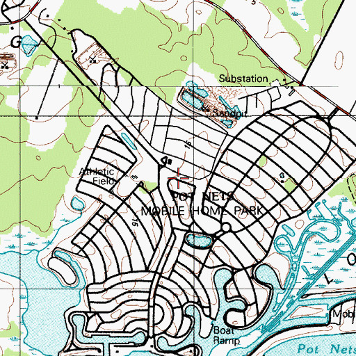 Topographic Map of Long Neck, DE