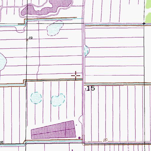 Topographic Map of Aberdeen, FL