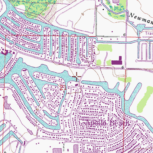 Topographic Map of Apollo Beach, FL