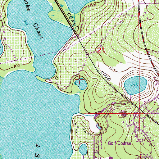 Topographic Map of Bay Hill, FL