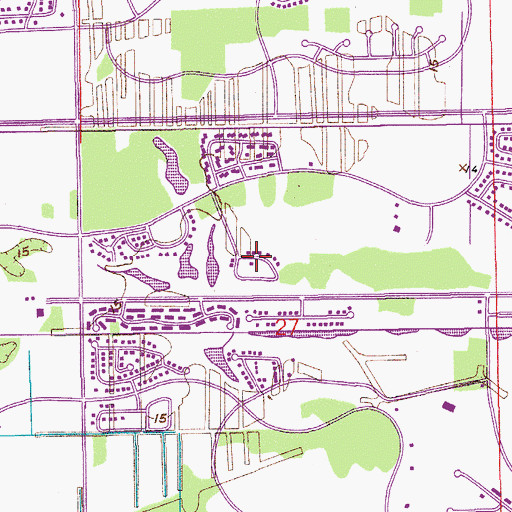 Topographic Map of Boca Del Mar, FL