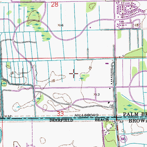Topographic Map of Boca Pointe, FL