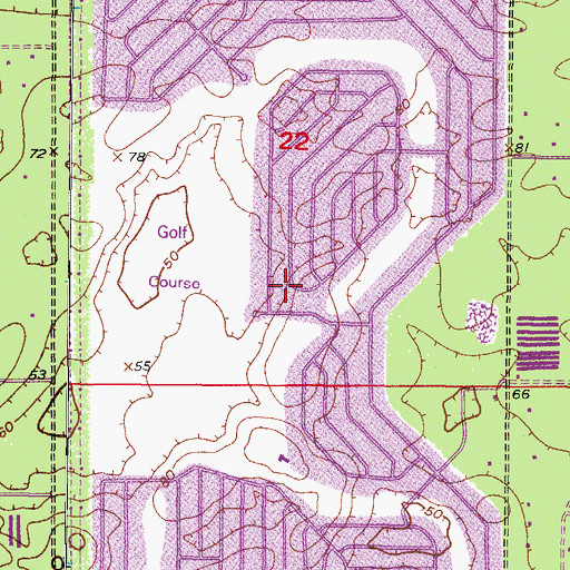 Topographic Map of Brookridge, FL