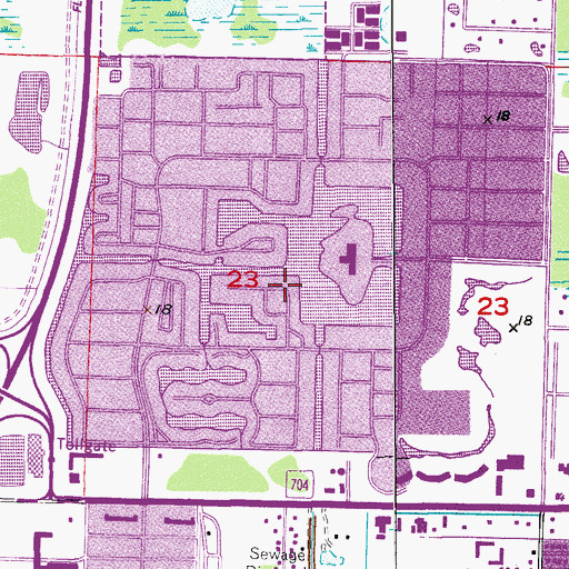 Topographic Map of Century Village, FL