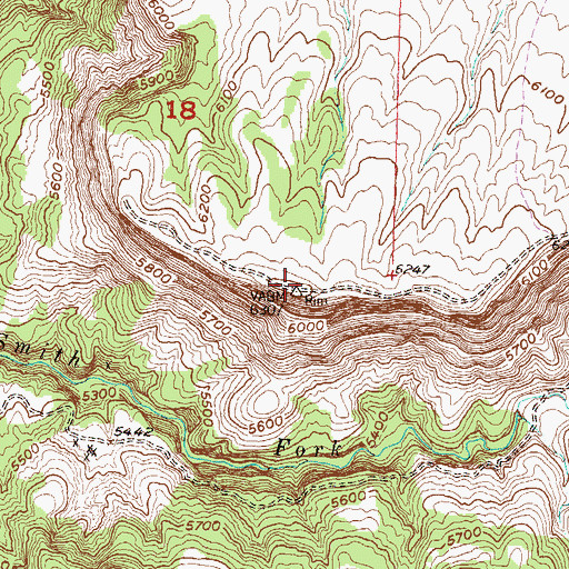 Topographic Map of Scenic Mesa, CO