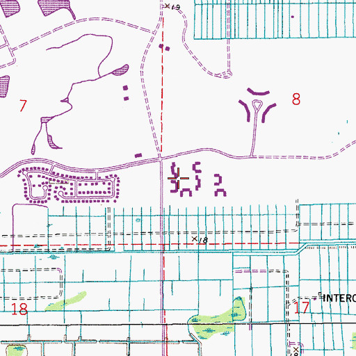 Topographic Map of Hamptons at Boca Raton, FL