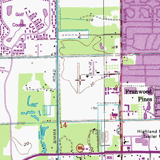 Topographic Map of High Point, FL