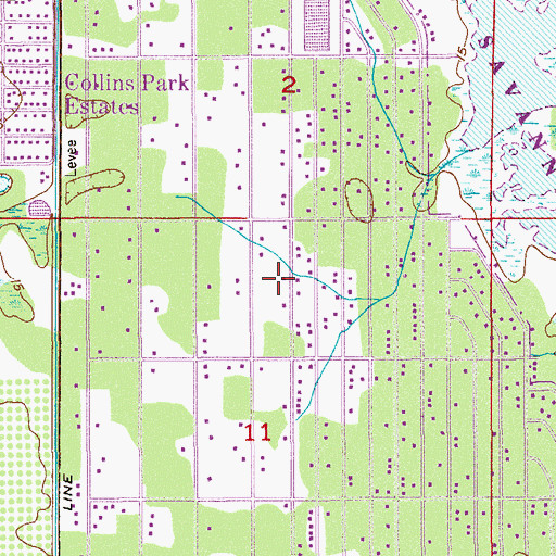 Topographic Map of Indian River Estates, FL