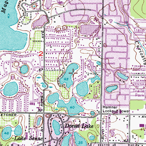 Topographic Map of Lake Magdalene, FL