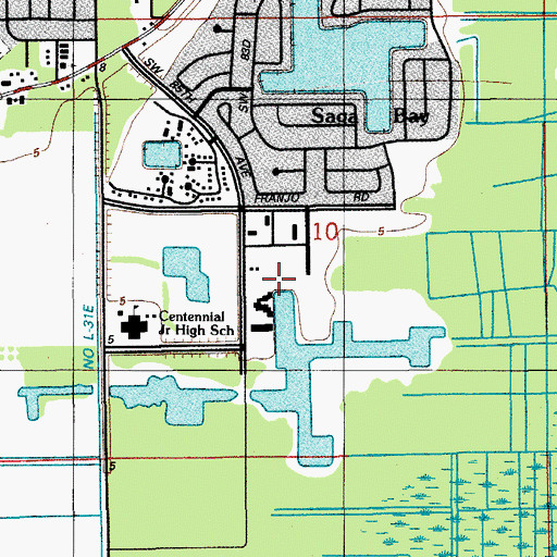 Topographic Map of Lakes by the Bay, FL