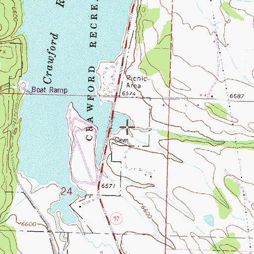 Topographic Map of Clear Fork, CO