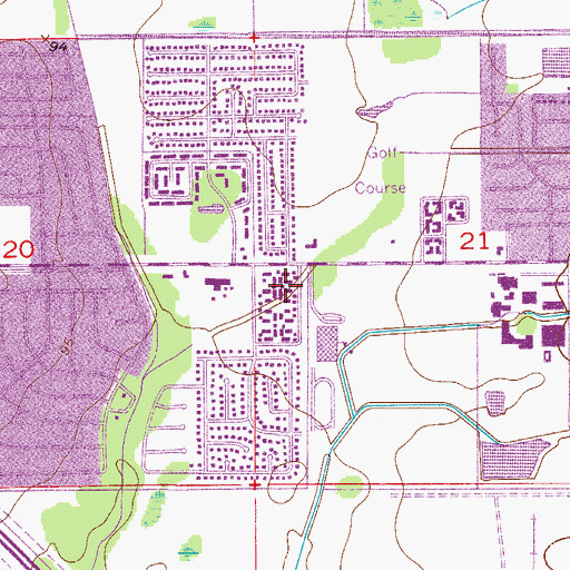 Topographic Map of Oak Ridge, FL