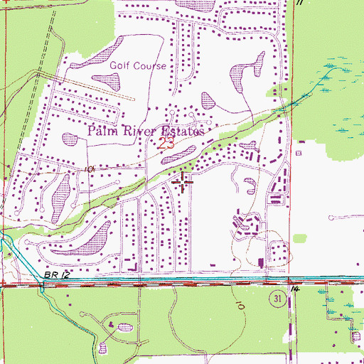 Topographic Map of Palm River, FL