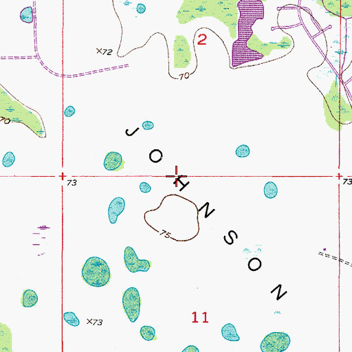 Topographic Map of Poinciana Place, FL