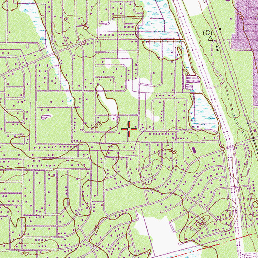 Topographic Map of Port Saint John, FL