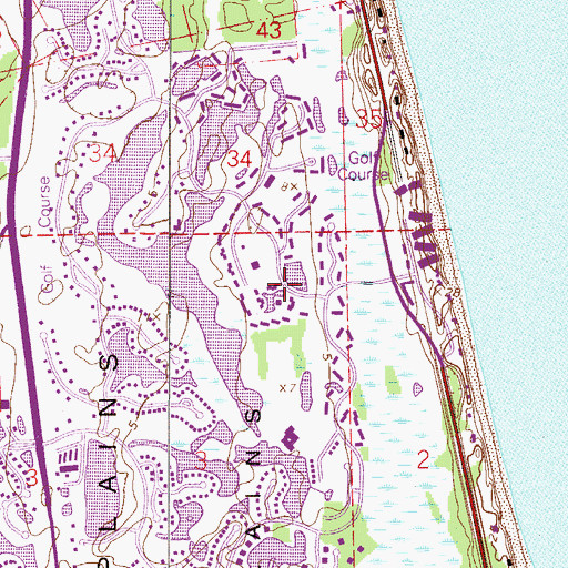 Topographic Map of Sawgrass, FL