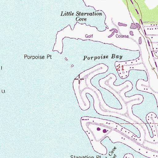 Topographic Map of South Beach, FL