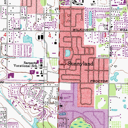 Topographic Map of South Gate Ridge, FL